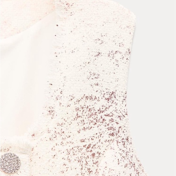 ZARA METALLIC EFFECT 2Pcs Vest and Culottes set - Picture 14 of 15